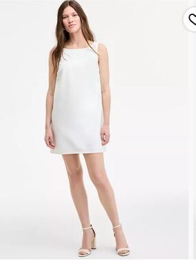 Macy's White Sleeveless Mini Shift Dress